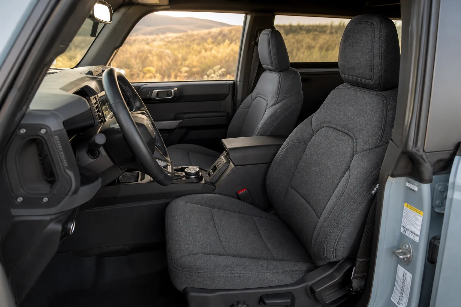 Neoprene seat covers in Ford Bronco interior
